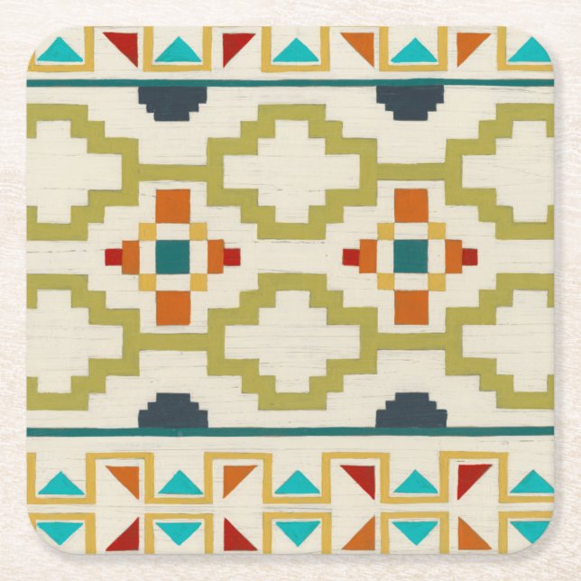 Dessous-de-verre Carré En Papier Géométrie du sud-ouest I (Devant)