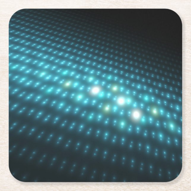 Dessous-de-verre Carré En Papier Globes bleus 3D (Devant)