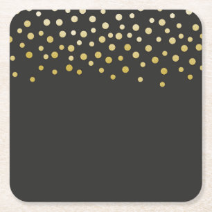 Dessous-de-verre Carré En Papier Gold Faux Foil Confetti