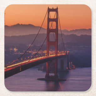 Dessous-de-verre Carré En Papier GoldenGateBridge20150502