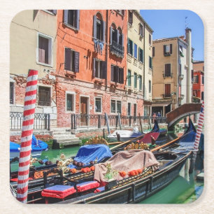 Dessous-de-verre Carré En Papier gondole traditionnelle à Venise