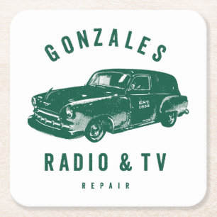 Dessous-de-verre Carré En Papier Gonzales Radio & TV Dessous de verre papier