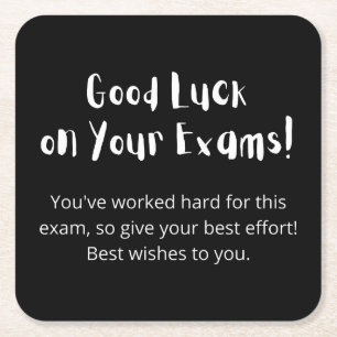 Dessous-de-verre Carré En Papier Good Luck on Your Exams !