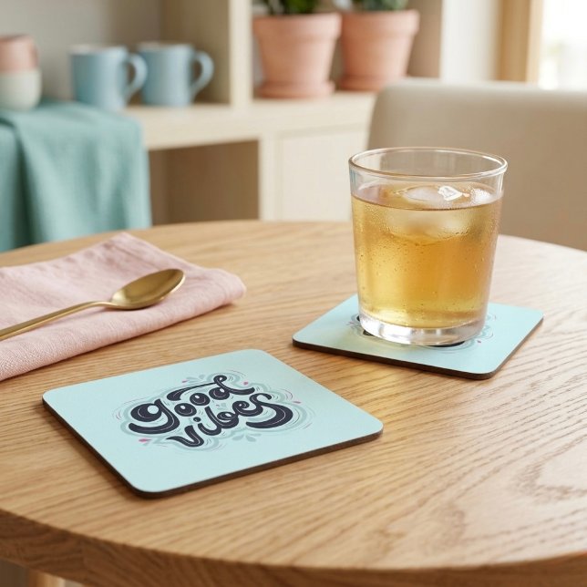Dessous-de-verre Carré En Papier Good Vibes Paper Coaster (Créateur téléchargé)