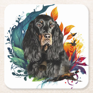 Dessous-de-verre Carré En Papier Gordon Setter