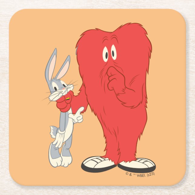 Dessous-de-verre Carré En Papier Gossamer Holding BUGS BUNNY™ (Devant)