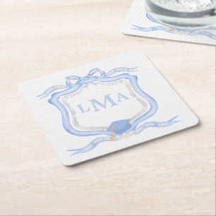 Dessous-de-verre Carré En Papier Graduation du monogramme de Preppy Wedgewood