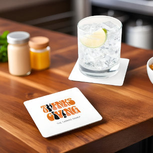 Dessous-de-verre Carré En Papier Graffiti blanc moderne Thanksgiving automne automn