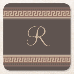 Dessous-de-verre Carré En Papier Greek Key