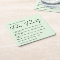 Green Custom multiple fun fact list Mariage