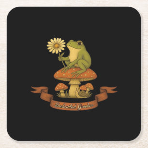 Dessous-de-verre Carré En Papier Grenouille de la maison de fée de jardin Cottageco