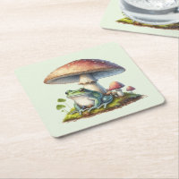 Grenouille sous un champignon Mignon Nature