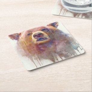 Dessous-de-verre Carré En Papier "Grin & Bear it"
