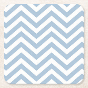 Dessous-de-verre Carré En Papier Grunge bleu-clair Chevron texturisé