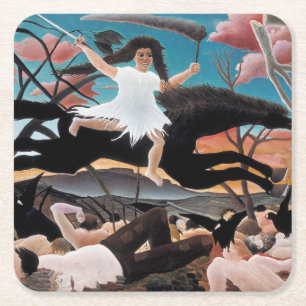 Dessous-de-verre Carré En Papier Guerre, Henri Rousseau, 1894