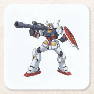 Dessous-de-verre Carré En Papier Gundam Mecha Anime Illustrat Classique Rétro RX-78
