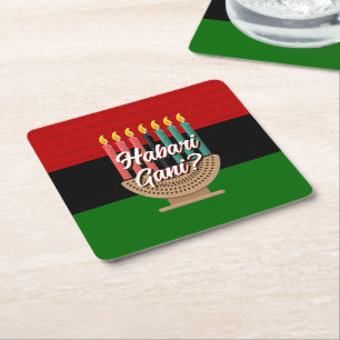 Dessous-de-verre Carré En Papier HABARI GANI Kwanzaa
