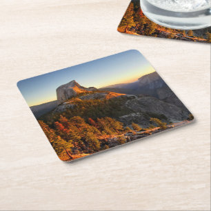 Dessous-de-verre Carré En Papier Half Dome at Sunset Detail - Yosemite