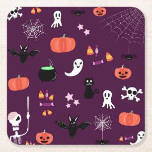 Dessous-de-verre Carré En Papier Halloween