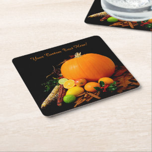 Dessous-de-verre Carré En Papier Halloween Fruits dessous de verre personnalisés