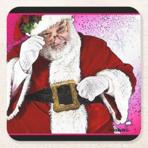 Dessous-de-verre Carré En Papier HAMbWG - Dessous de verre jetables - Père Noël
