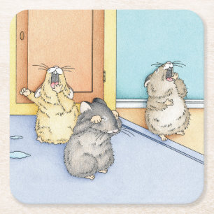 Dessous-de-verre Carré En Papier Hamsters endormis