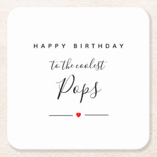 Dessous-de-verre Carré En Papier happhday to coolé pops
