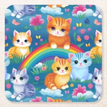Happy Kitty Cats sur Rainbow Clouds