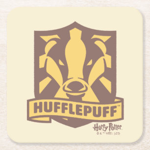Dessous-de-verre Carré En Papier HARRY POTTER™   Été Magique HUFFLEPUFF™ Crest