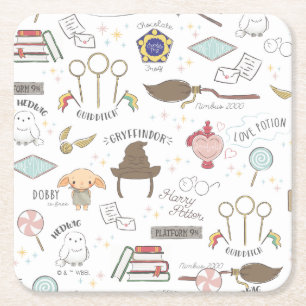 Dessous-de-verre Carré En Papier HARRY POTTER™ Motif Magique Minuscule