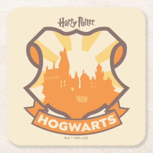 Dessous-de-verre Carré En Papier HARRY POTTER™   Summer Magic HOGWARTS™ Crest