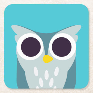 Dessous-de-verre Carré En Papier Henry le hibou