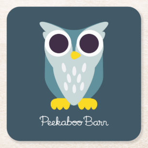 Dessous-de-verre Carré En Papier Henry le hibou