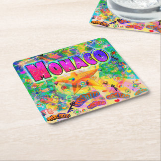 Dessous-de-verre Carré En Papier Heure d'époque du Monténégro Coaster