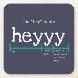 Dessous-de-verre Carré En Papier Hey Scale Heyyyy Funny