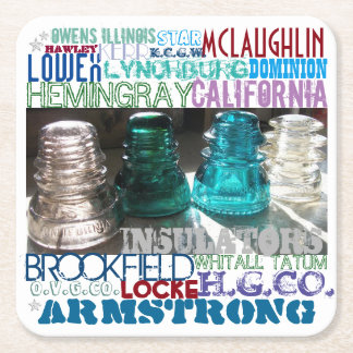 Dessous-de-verre Carré En Papier HISTOIRE DES INSULATEURS DE VERRE du télégraphe