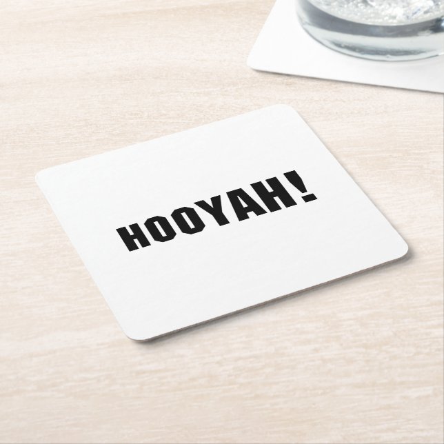 DESSOUS-DE-VERRE CARRÉ EN PAPIER HOOYAH ! (Incliné)