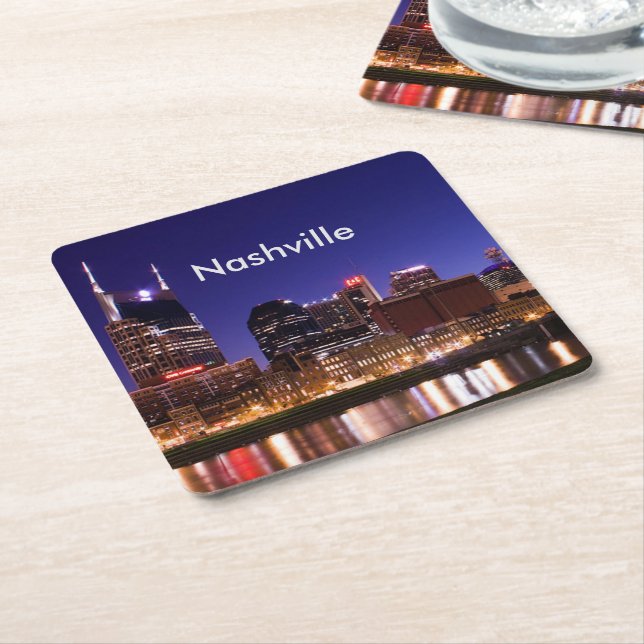 Dessous-de-verre Carré En Papier Horizon de Nashville (Incliné)