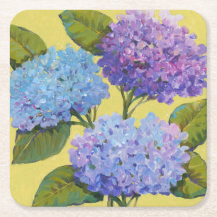 Dessous-de-verre Carré En Papier Hydrangée de printemps I