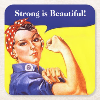 Dessous-de-verre Carré En Papier Iconic Rosie le Riveter Strong est magnifique!Cool
