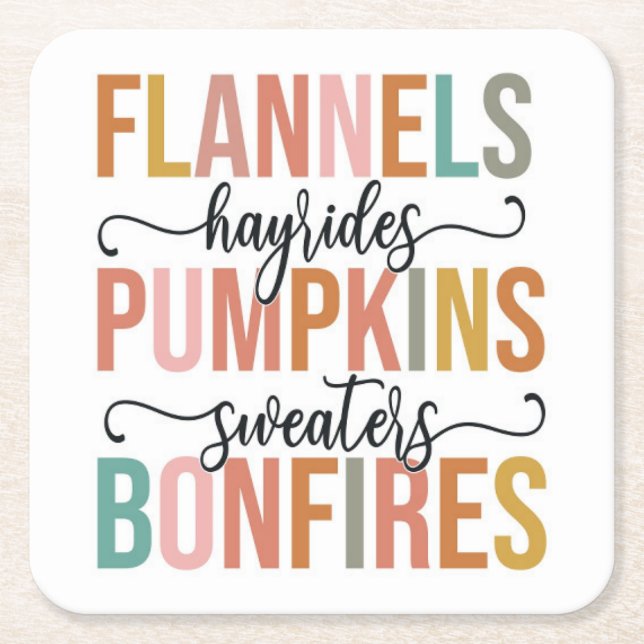 Dessous-de-verre Carré En Papier Il retombe (Devant)