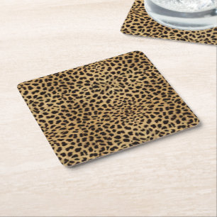 Dessous-de-verre Carré En Papier Impression Cheetah