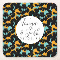 Imprimé guépard coloré motif moderne mariage