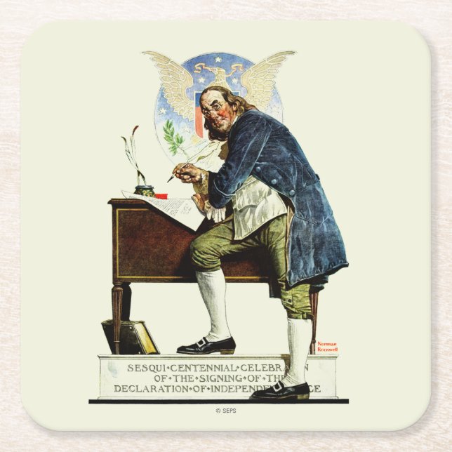 Dessous-de-verre Carré En Papier Indépendance (Devant)