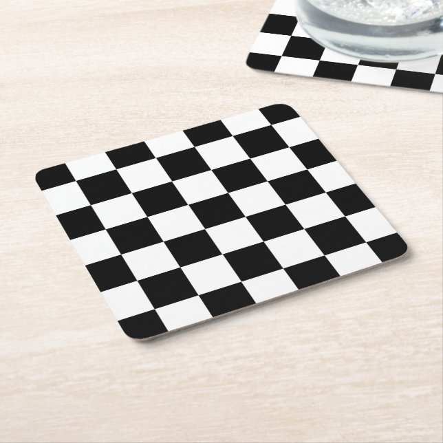 Dessous-de-verre Carré En Papier Indicateur Checker (Incliné)