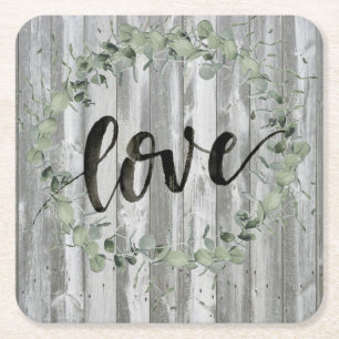 Dessous-de-verre Carré En Papier Inspiration de ferme - amour