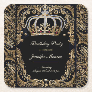 Dessous-de-verre Carré En Papier Invitation de l'organisme de la Couronne du Parti 