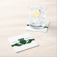 Irlandais Claddagh Ring Simple Graphic Green Maria