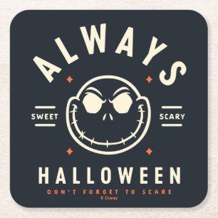 Dessous-de-verre Carré En Papier Jack Skellington - Toujours Halloween