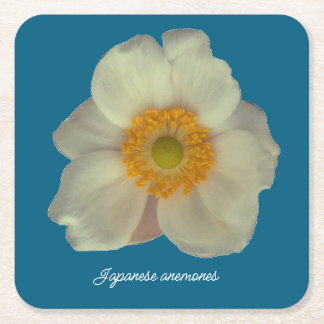 Dessous-de-verre Carré En Papier Japanese anemones flower